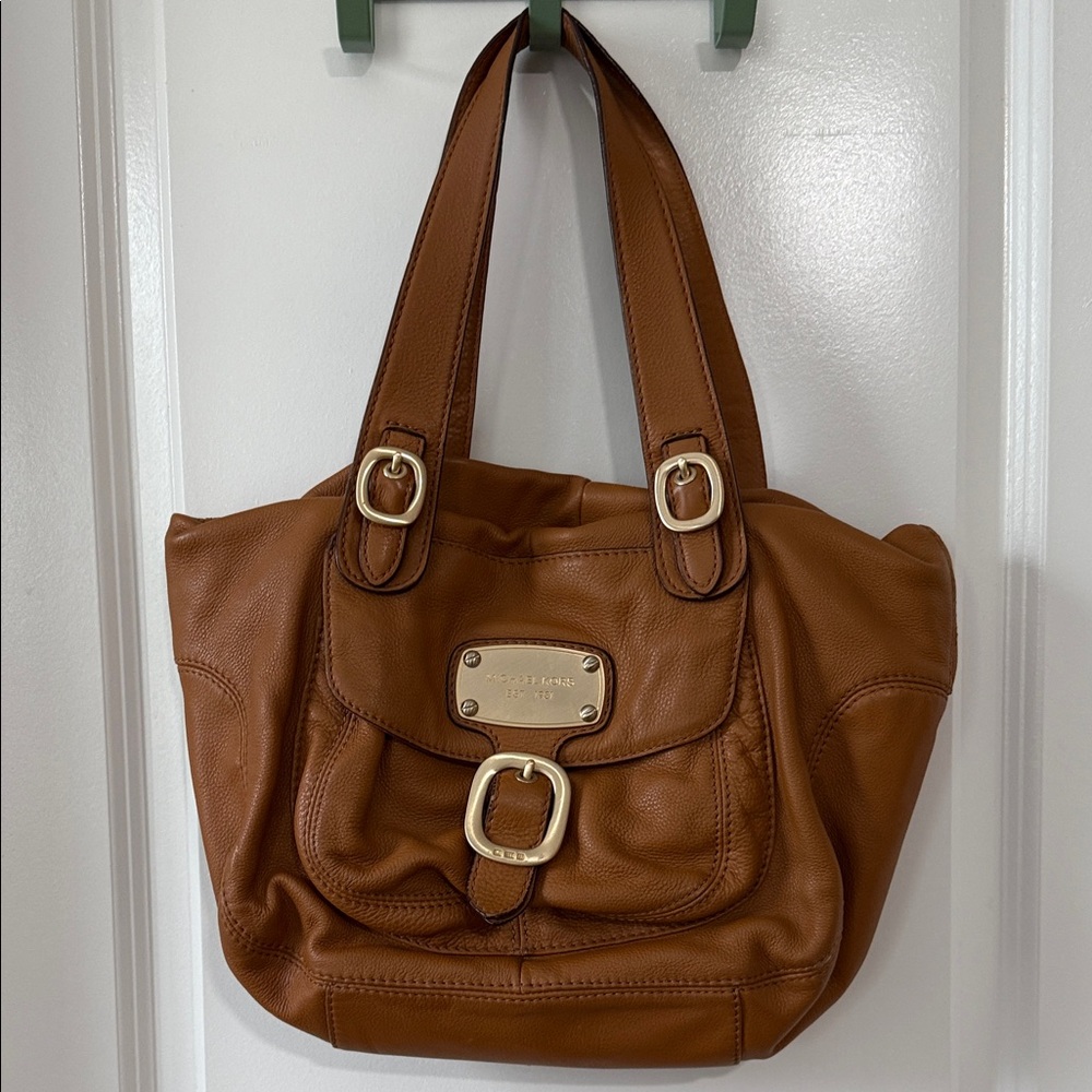 Michael Kors Tan Leather Shoulder Bag